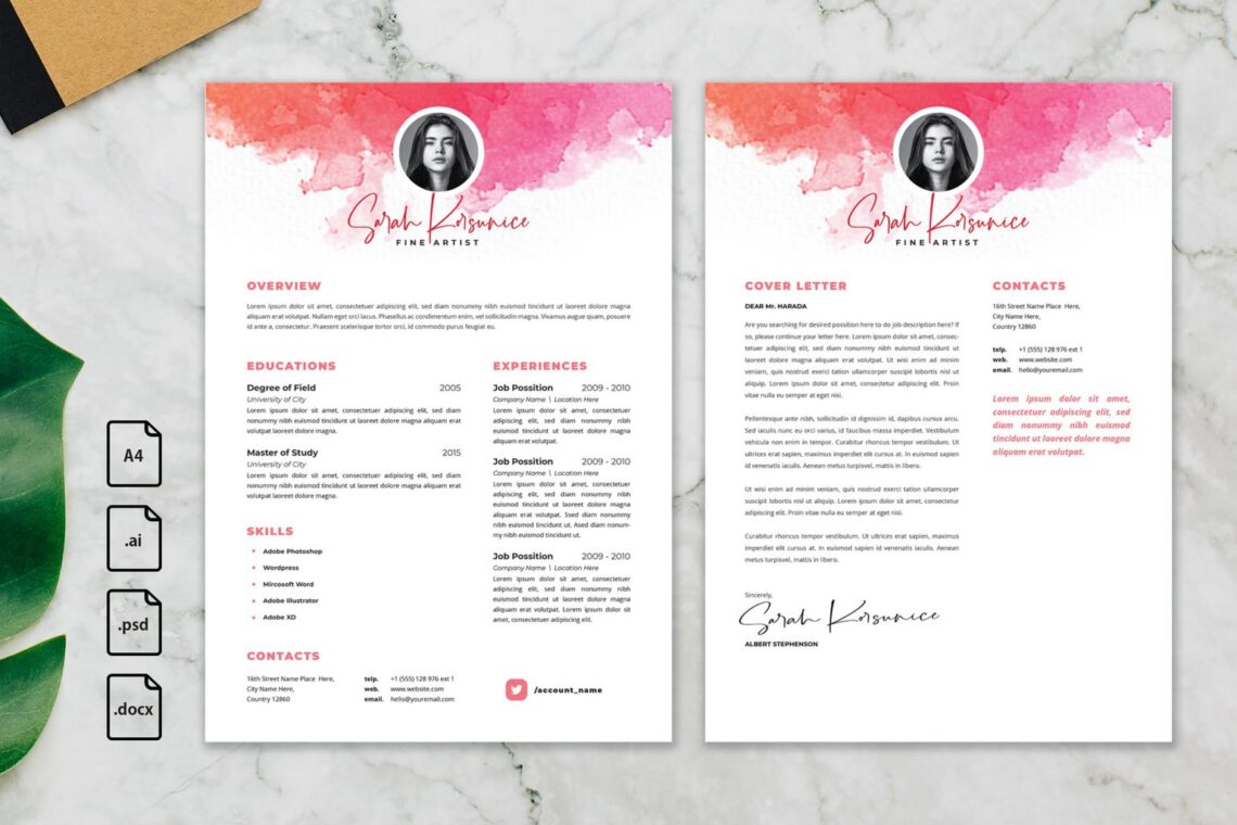 get the professional design for your cv resume template