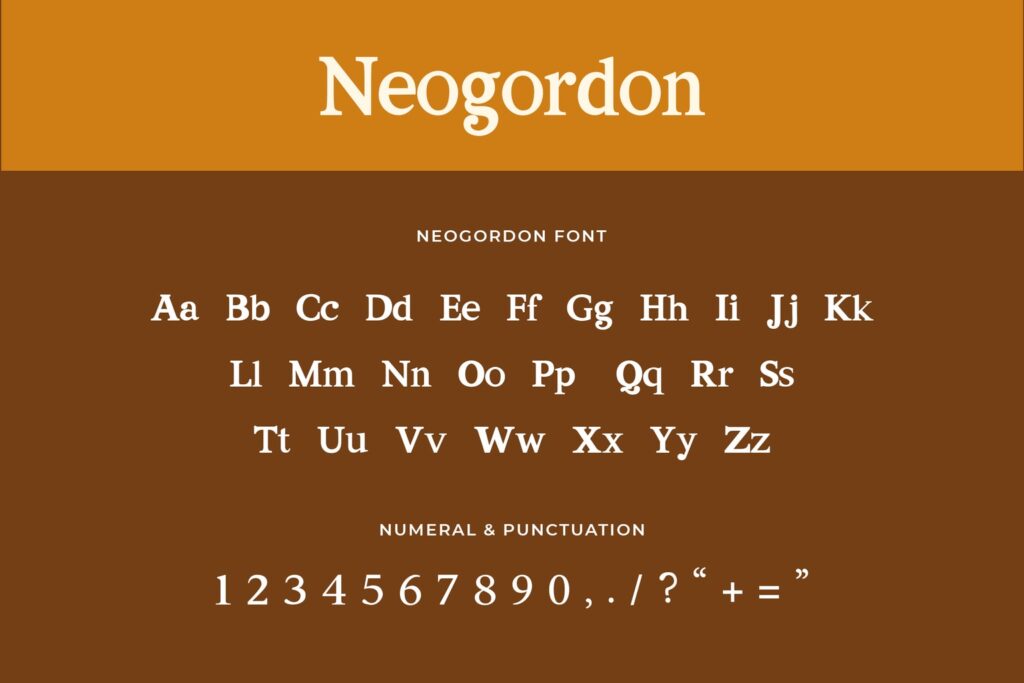 neogordon serif display font 2