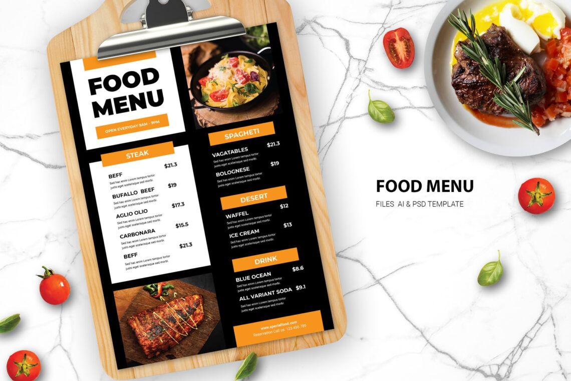 restaurant menu design