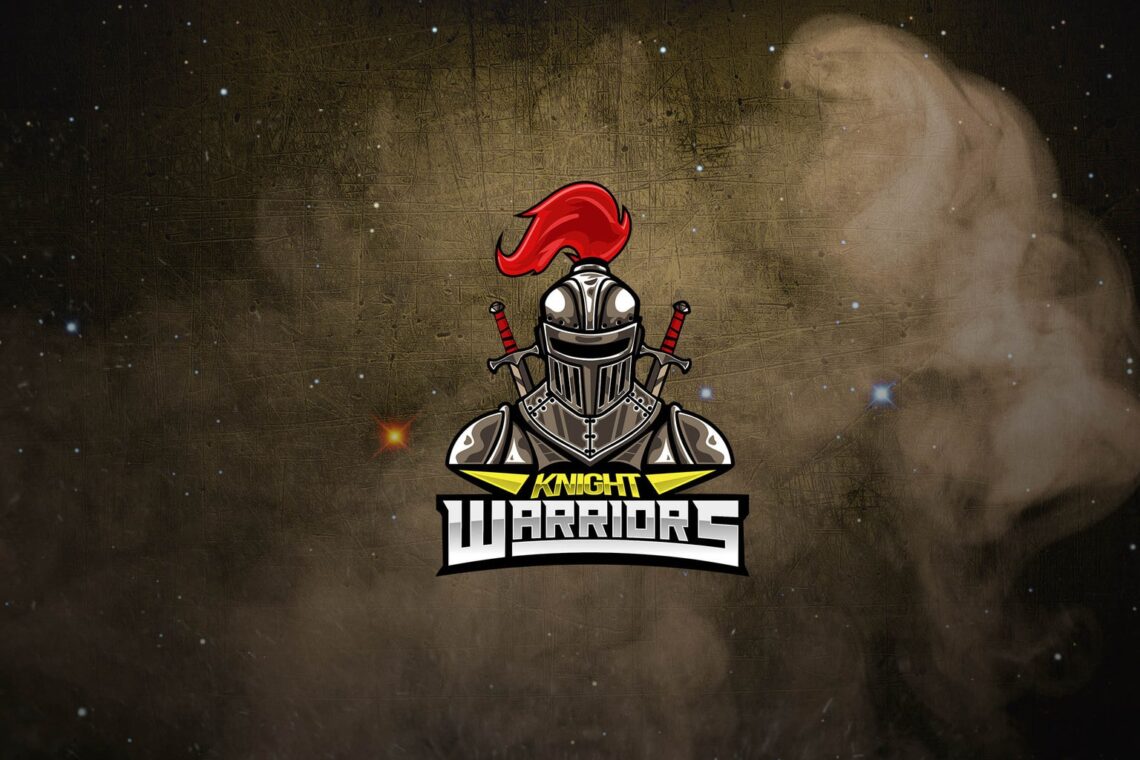 esport logo steel knight warrior