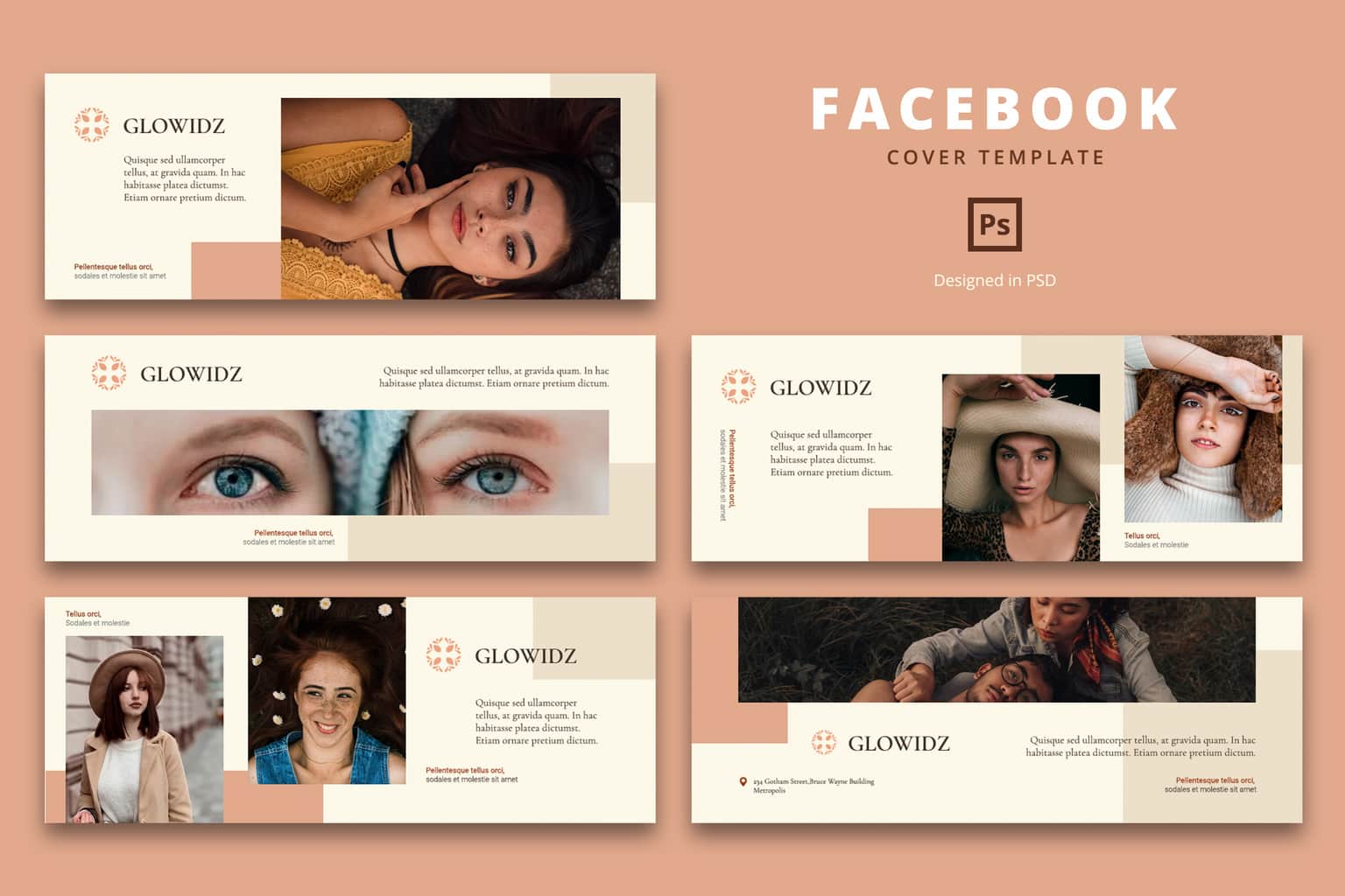 facebook cover minimalist casual style