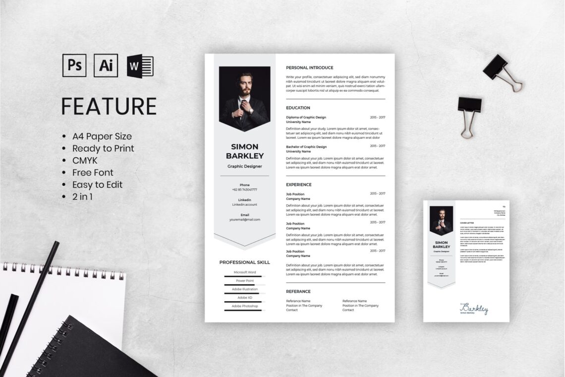 cv resume smart graphic designer