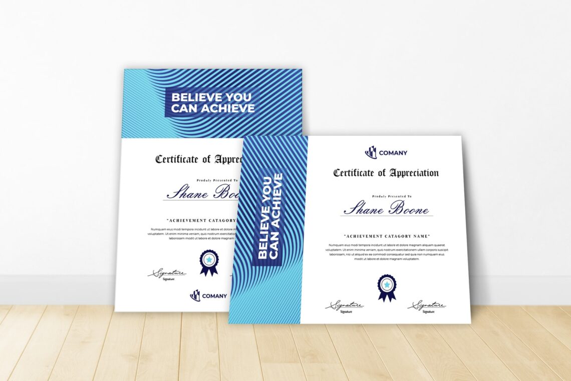 modern certificate design