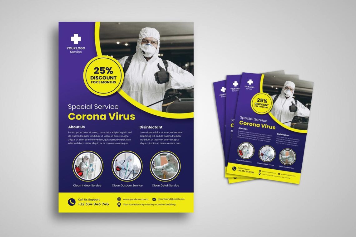 flyer special service corona virus