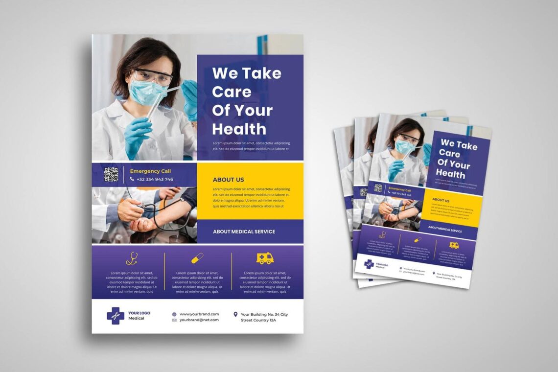 flyer template medical care services