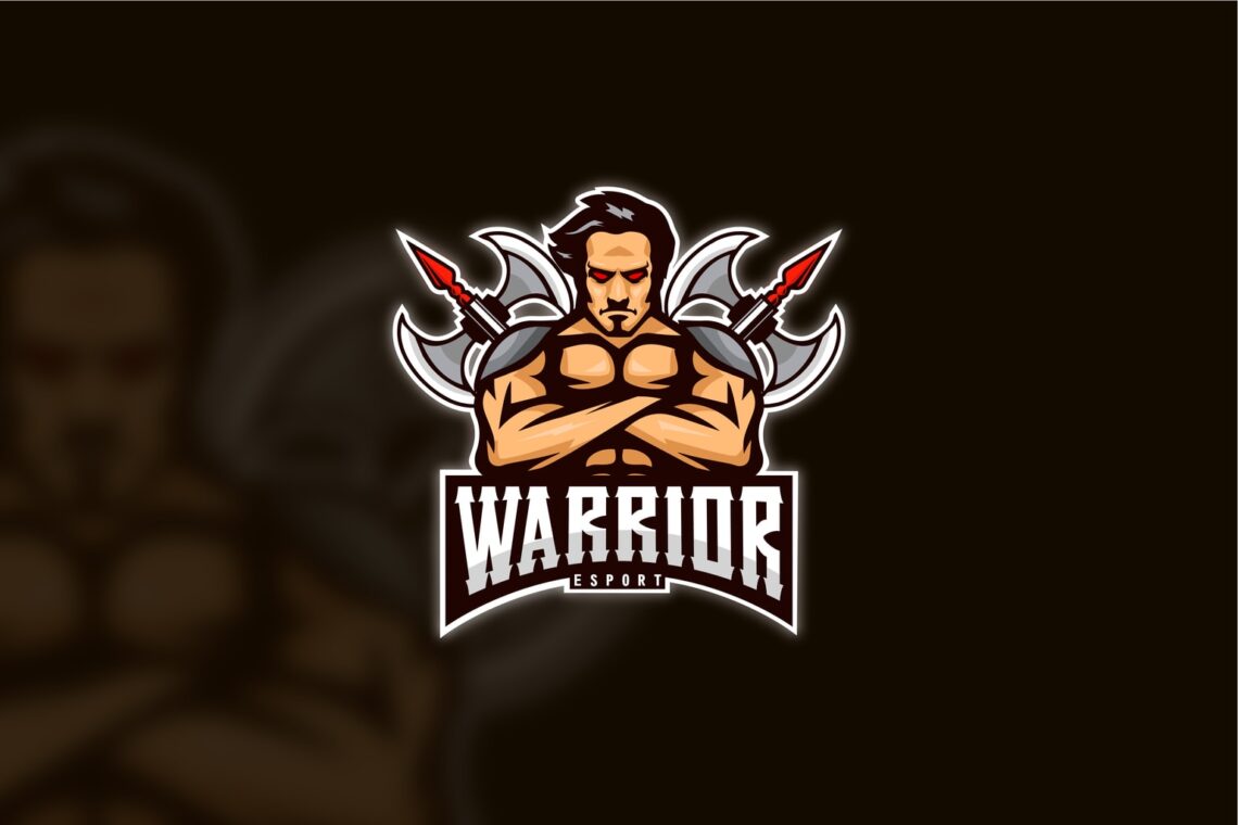 esport logo warrior ax