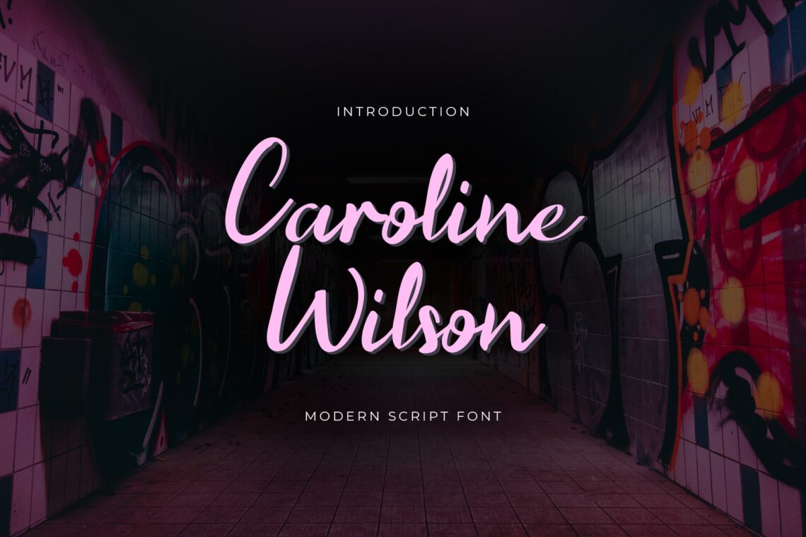 fonts caroline wilson script