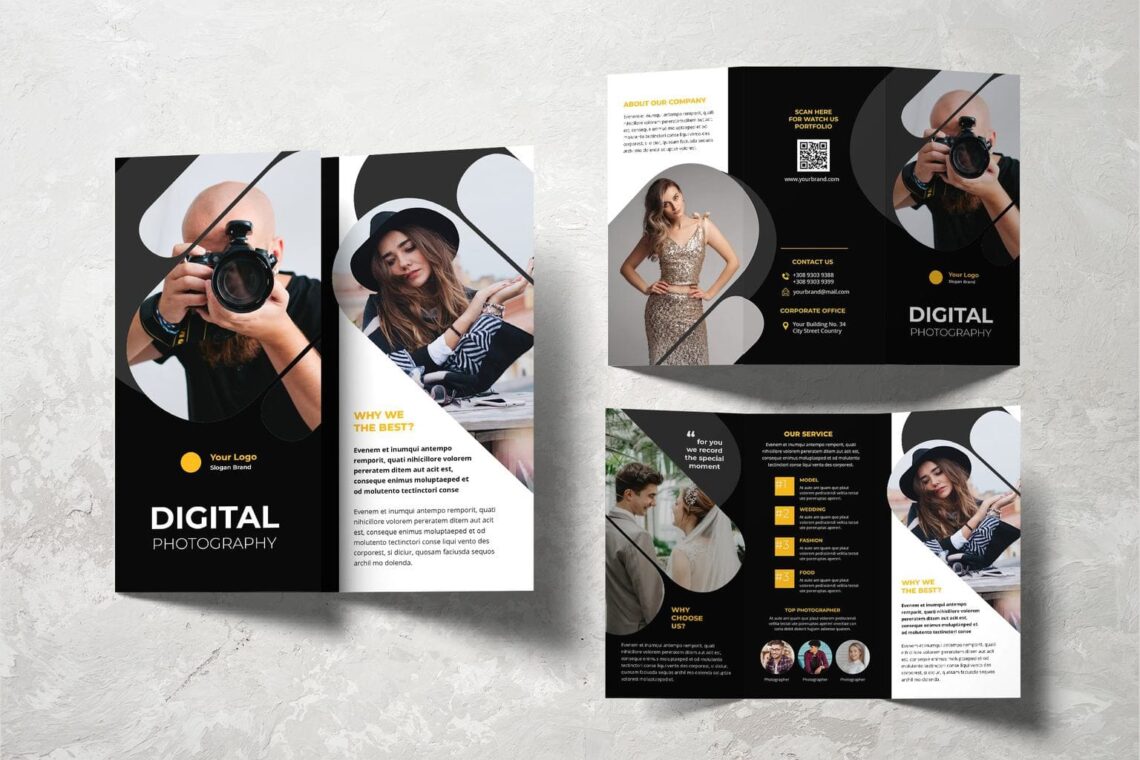 trifold brochure digital photography