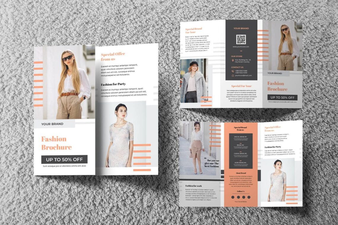 Trifold brochures template