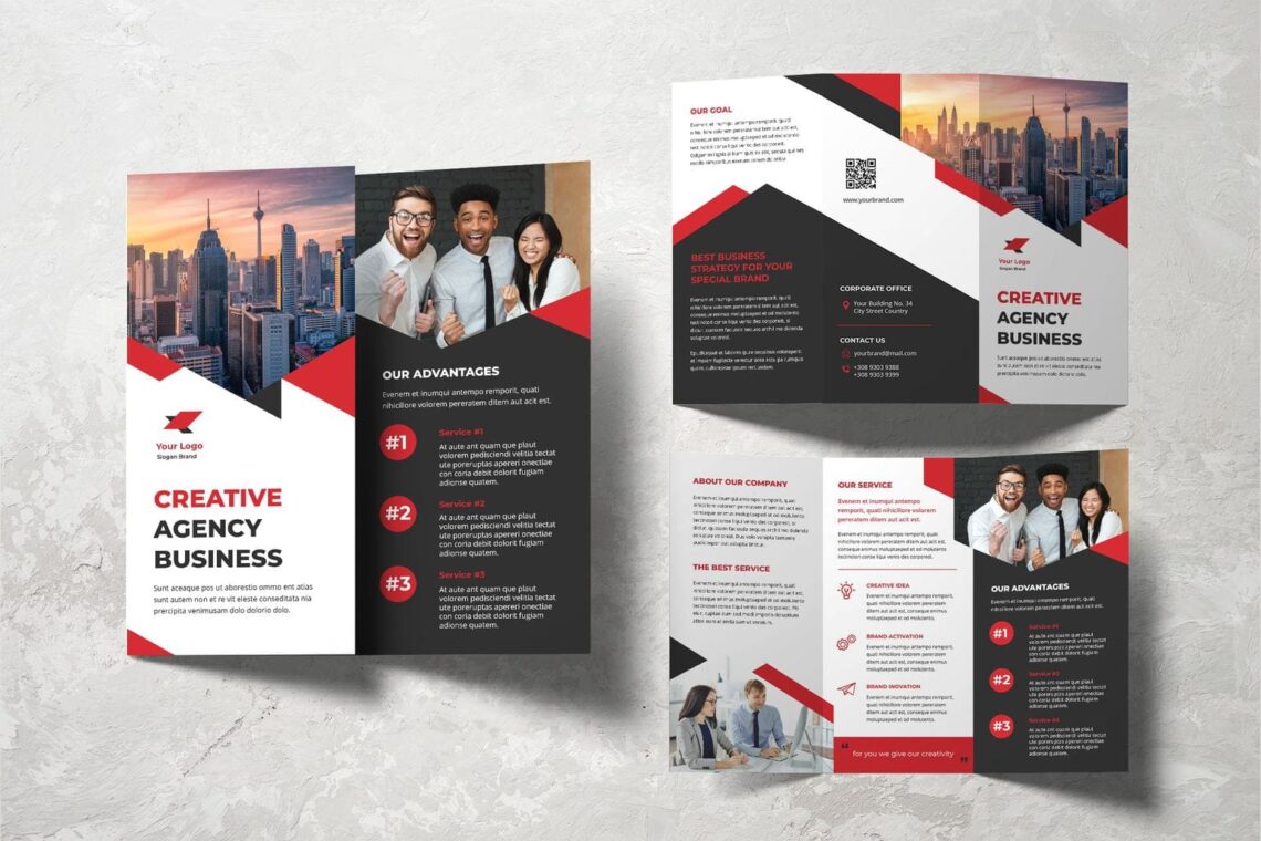 Trifold brochures template