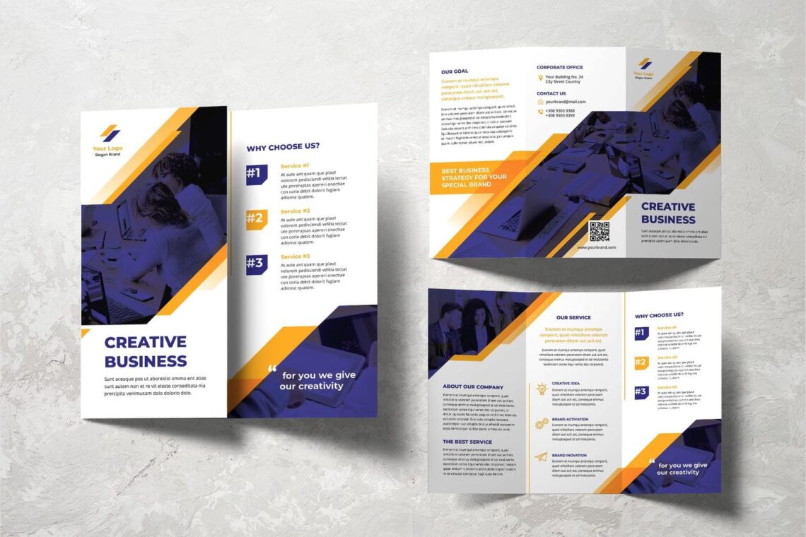 trifold brochure digital creative agency