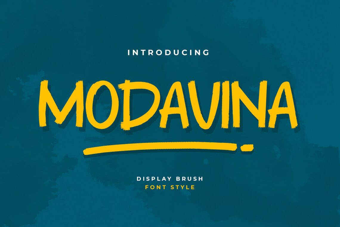 fonts modavina display brush