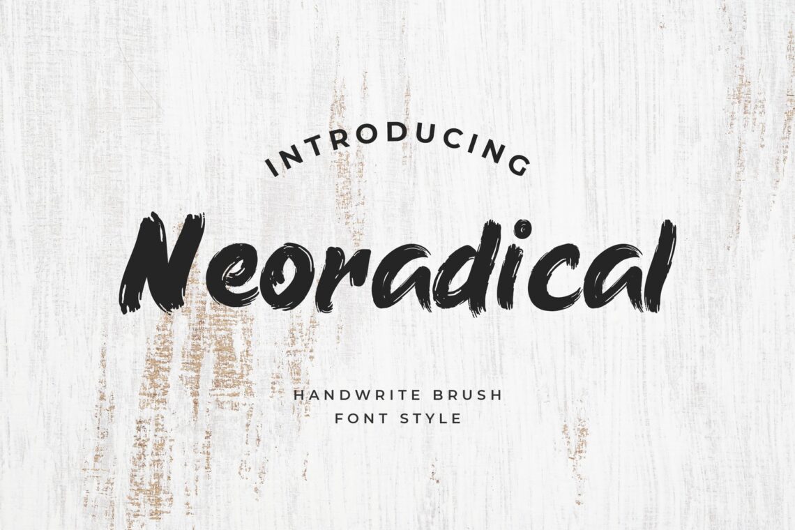 handwritten print font - Neoradical Handwritten Brush Font