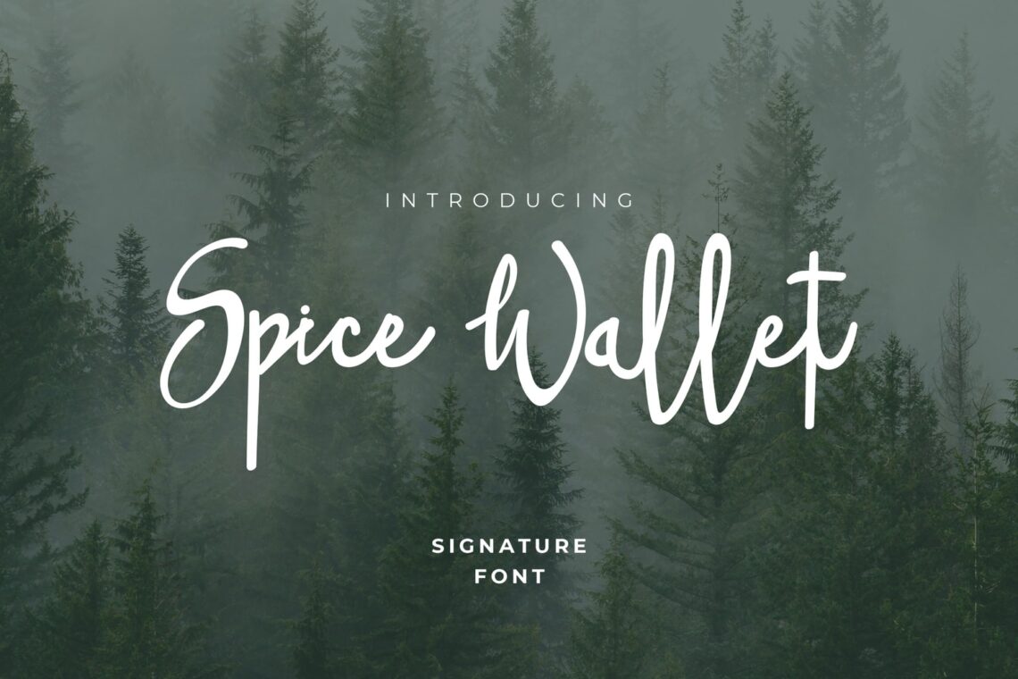 fonts spice wallet script