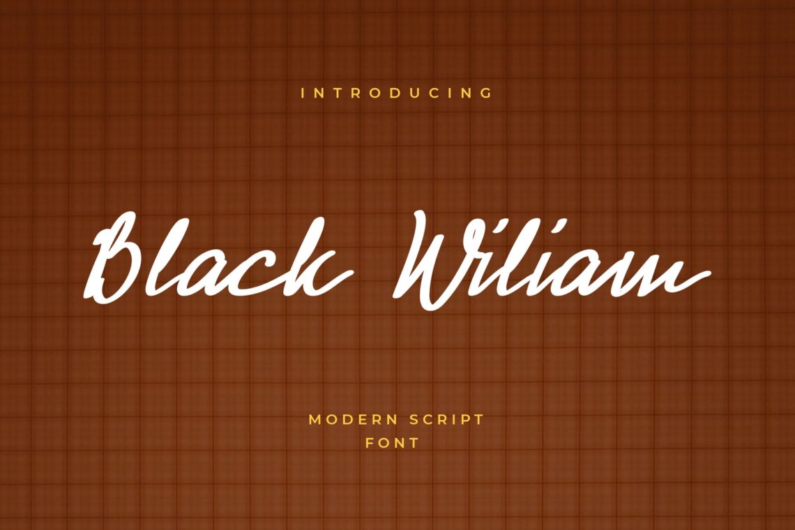 fonts black wiliam modern script