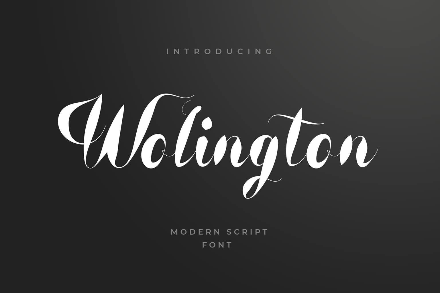 fonts wolington script