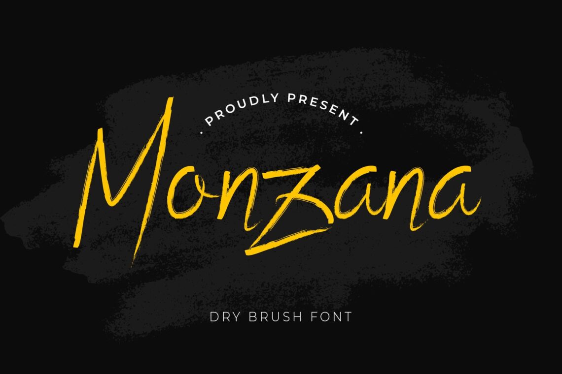 fonts monzana brush typeface