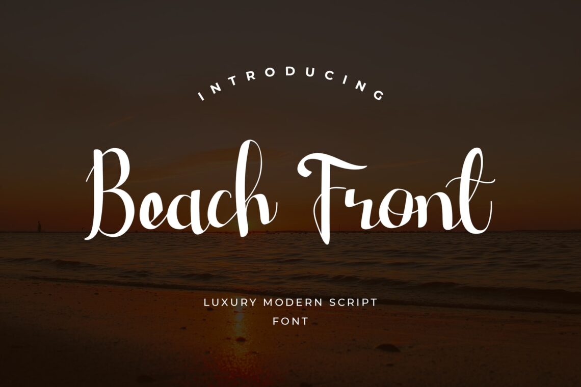 what is script font - Beach Front Script Handwritten Font