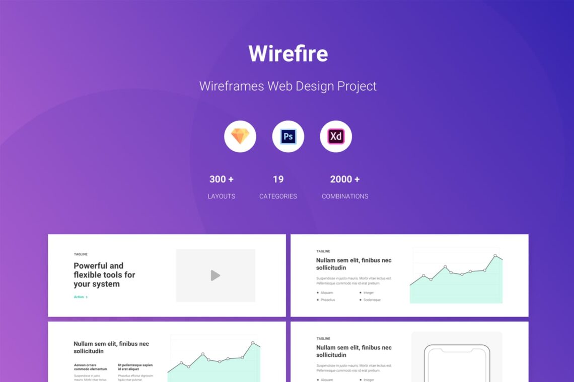 wirefire wireframe web design kit