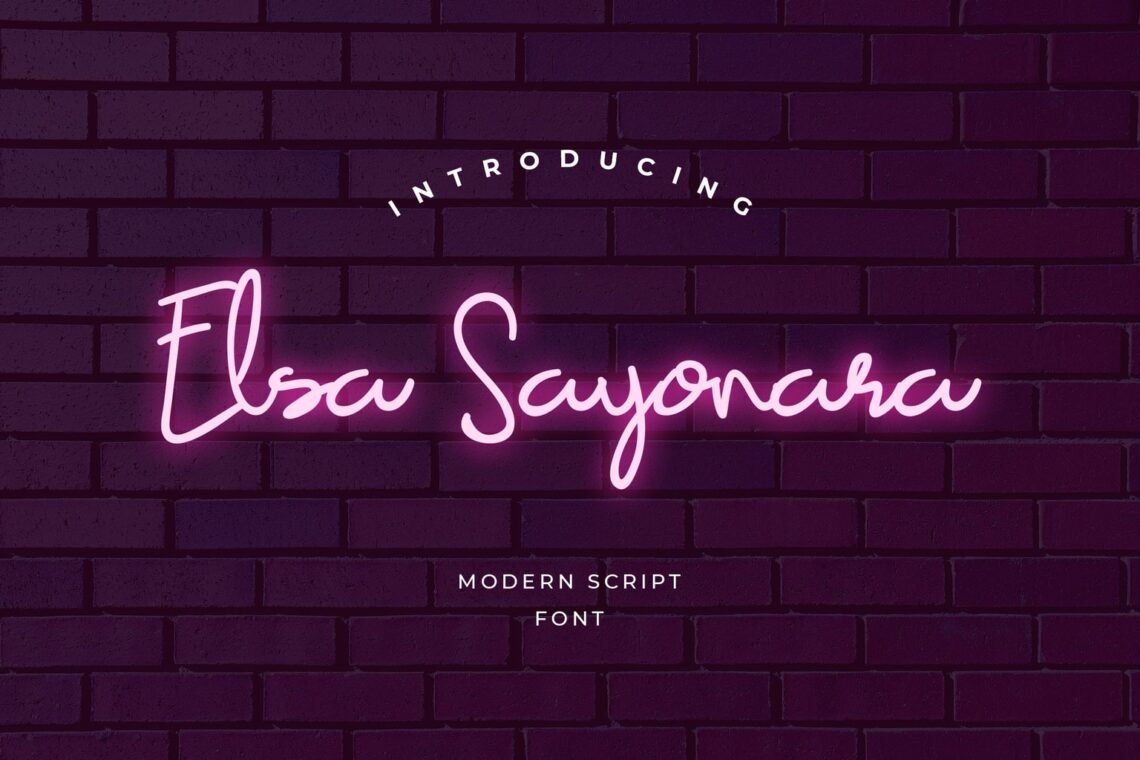 fonts elsa sayonara modern script