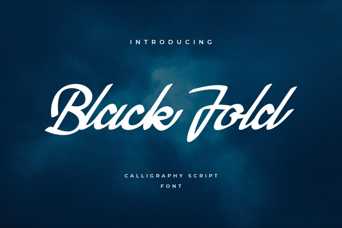 Black Fold Handwritten Font