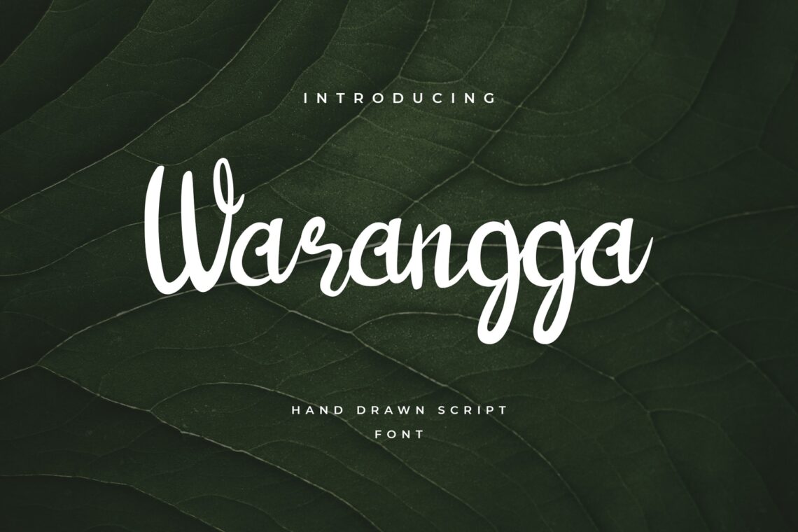 fonts warangga script typeface