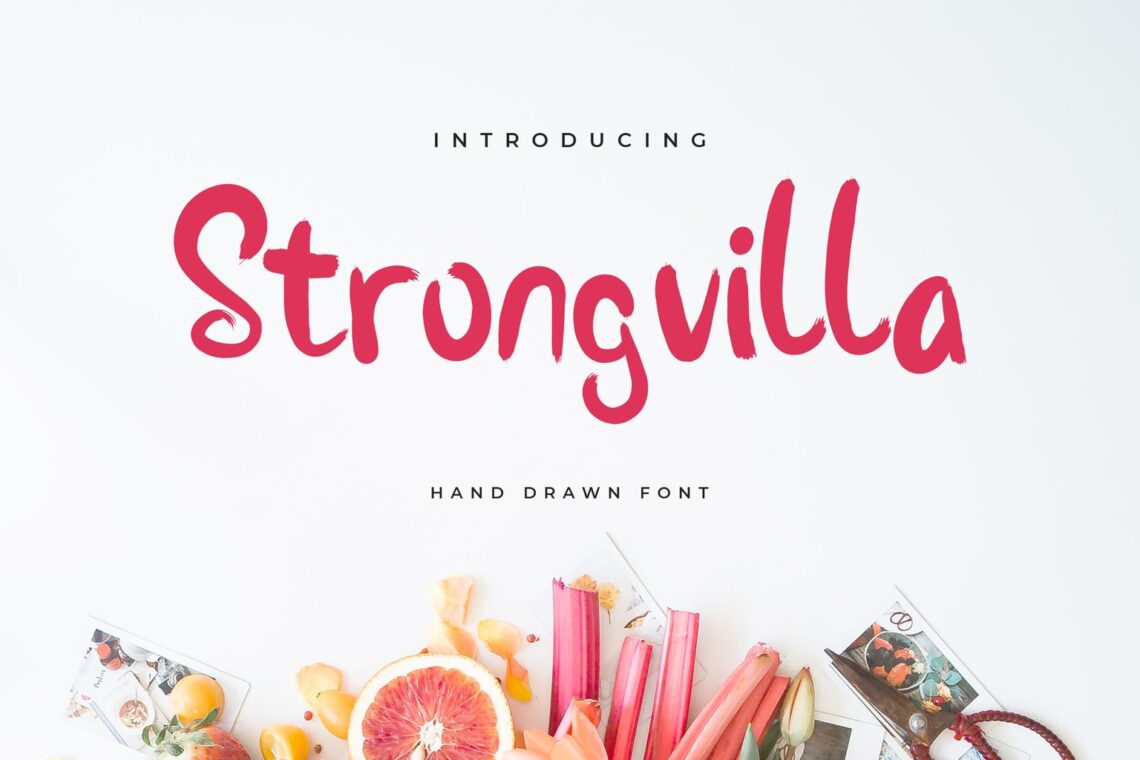 fonts strongvilla handrawn typeface