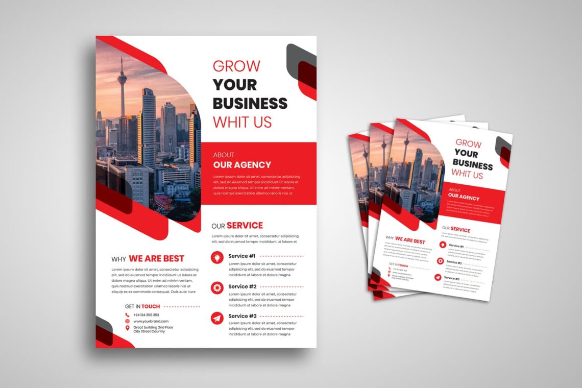 flyer modern business grow 4