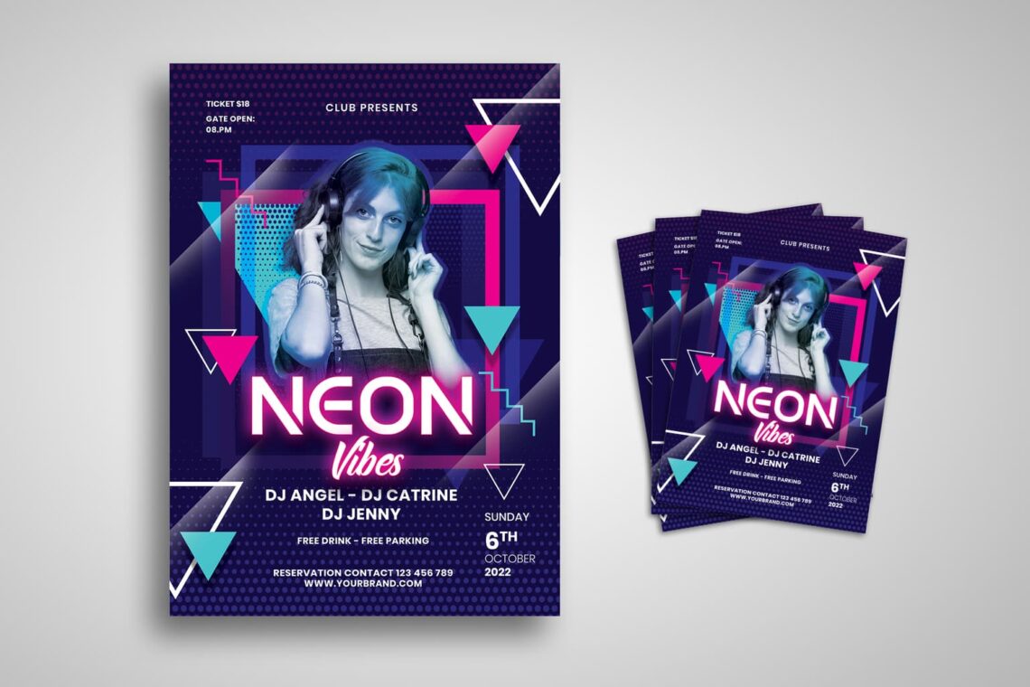 flyer neon vibe presents 9