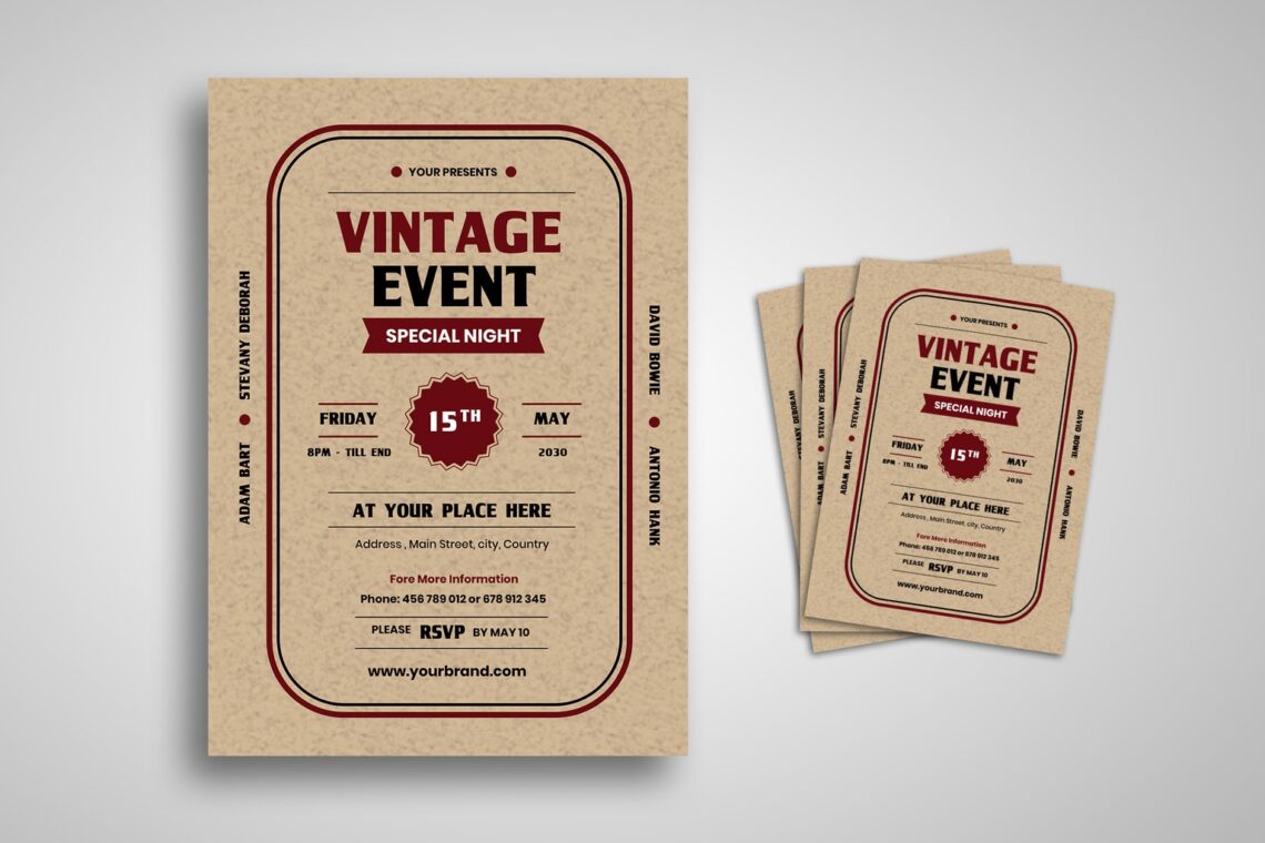 flyer special vintage event