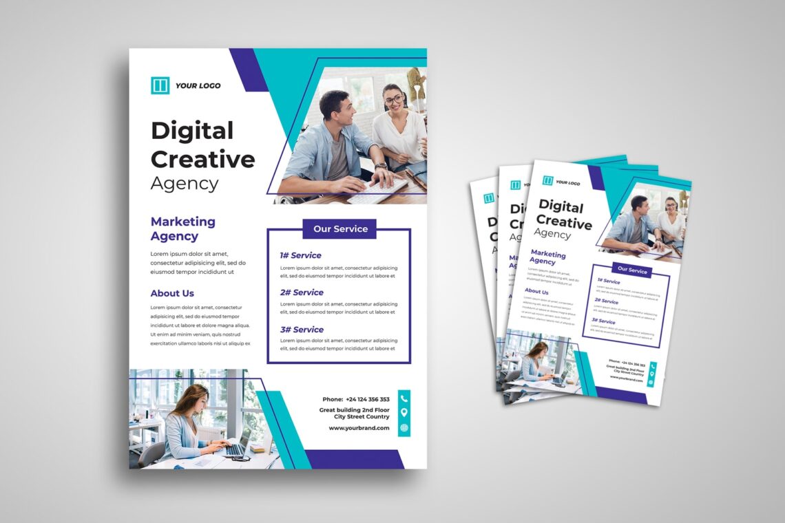 digital creative agency flyer