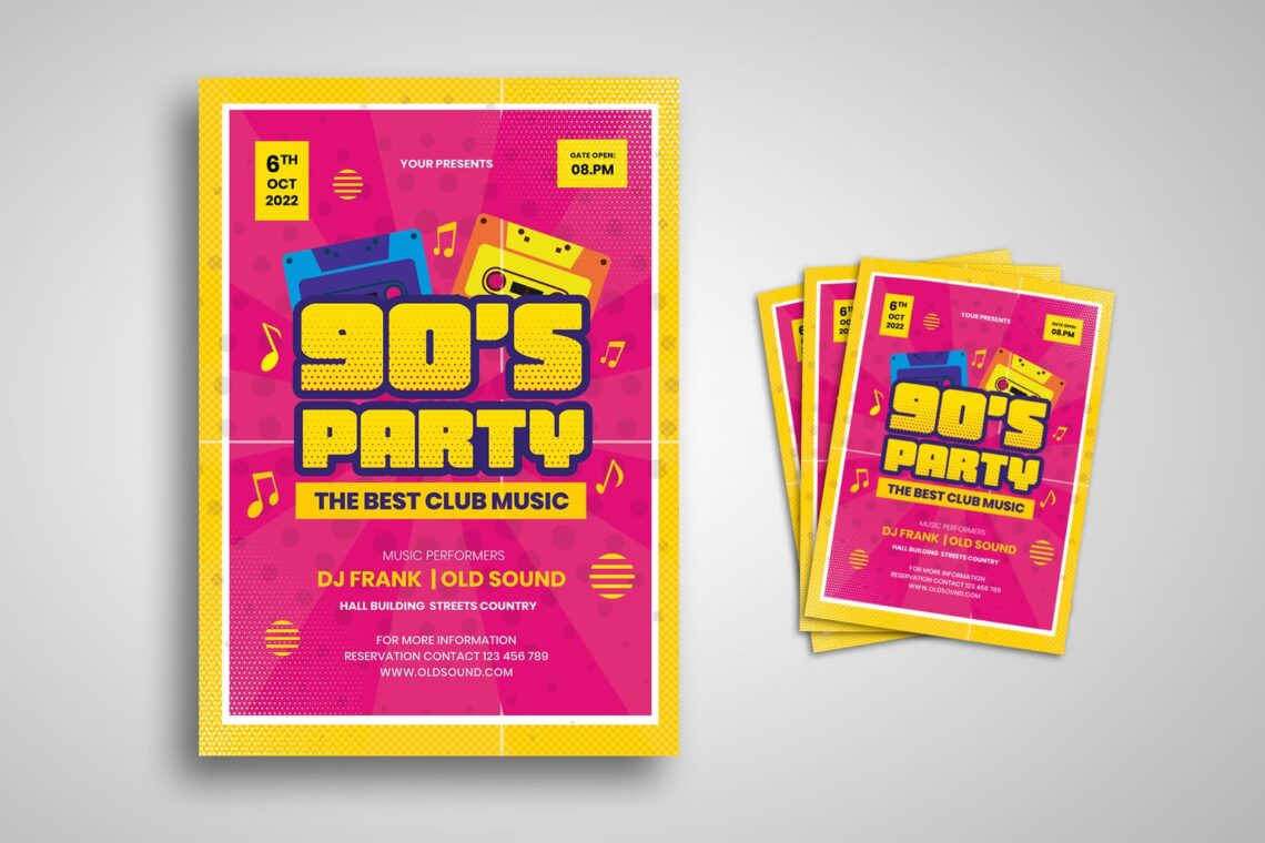 flyer 90s music party 2