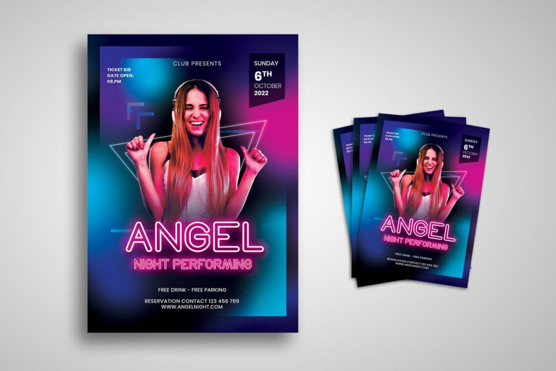 flyer angel night performing