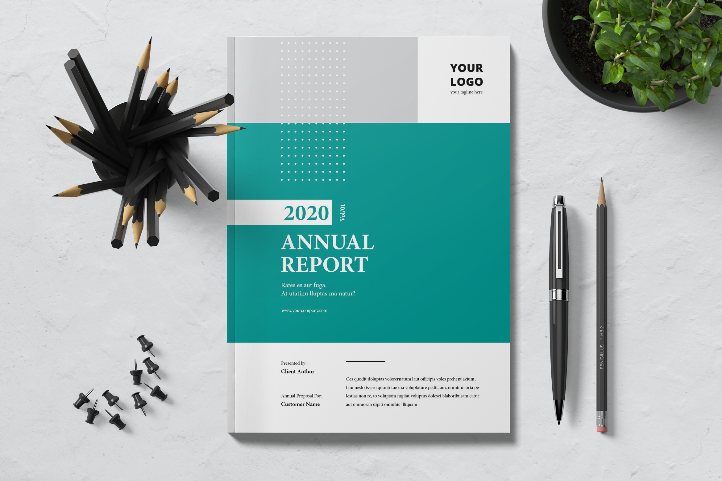 annual report design template