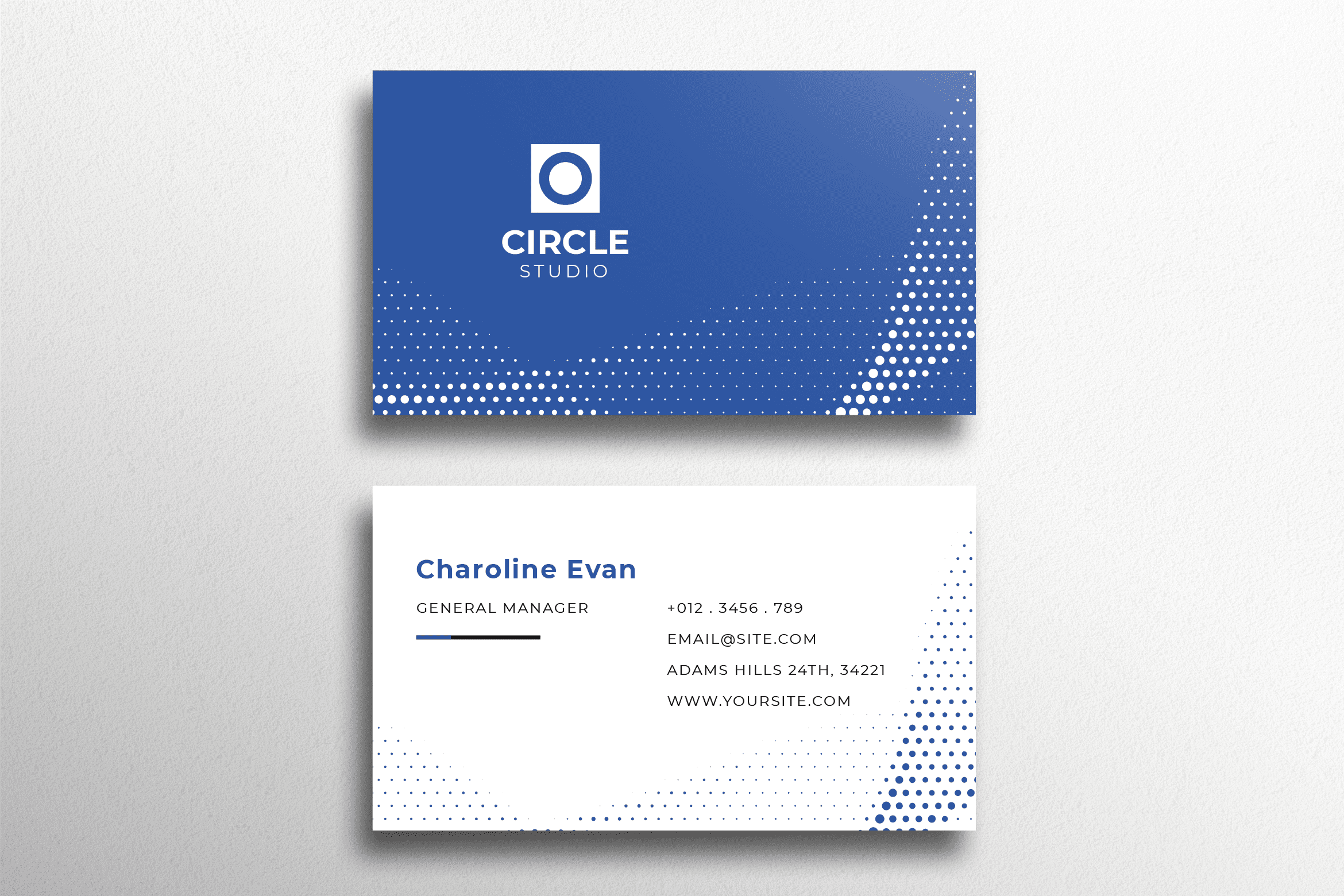 Bule Business Card Stock Template