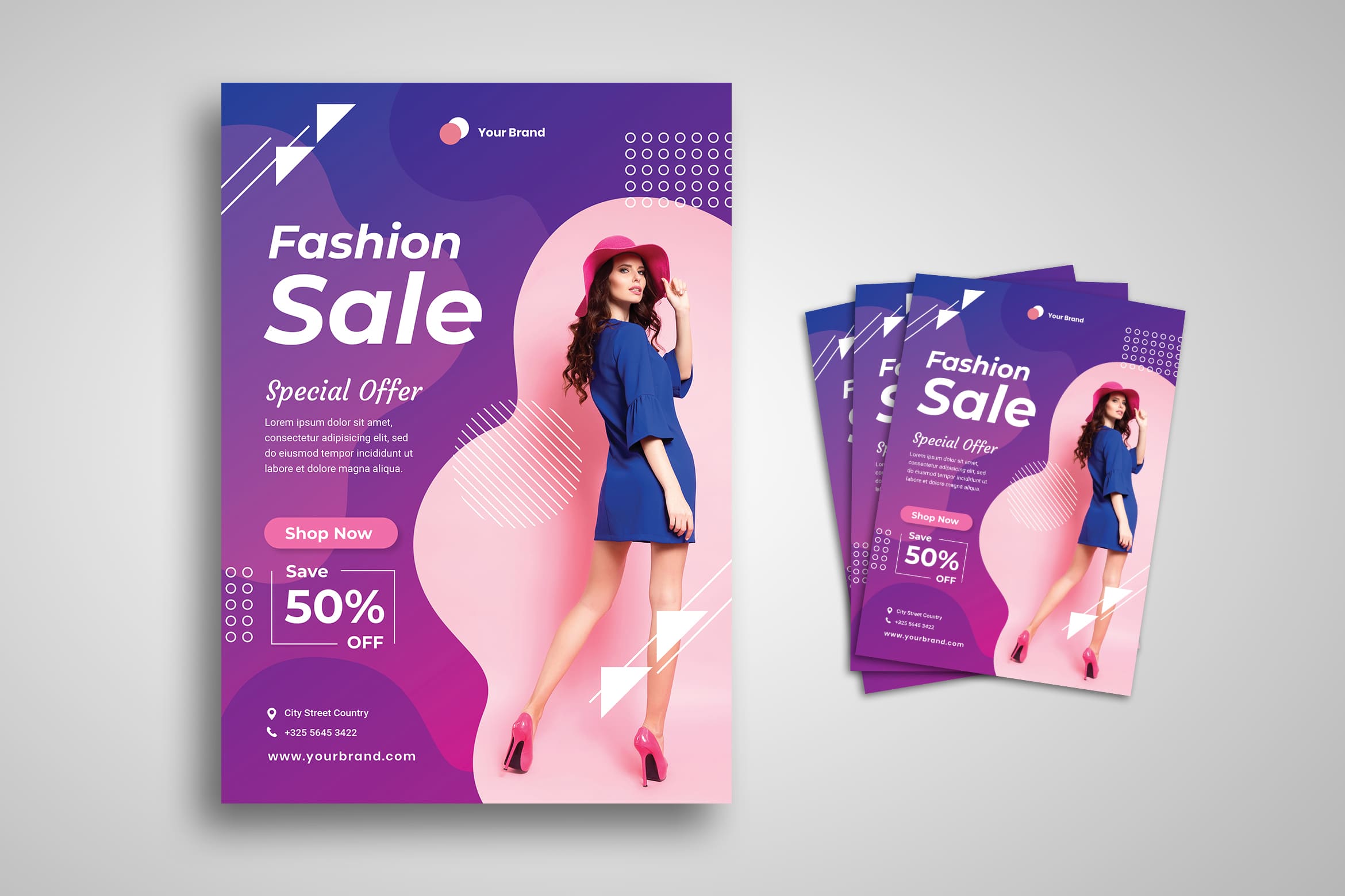 Fashion Show Flyer Template V3 - Catwalk Flyer Design Psd