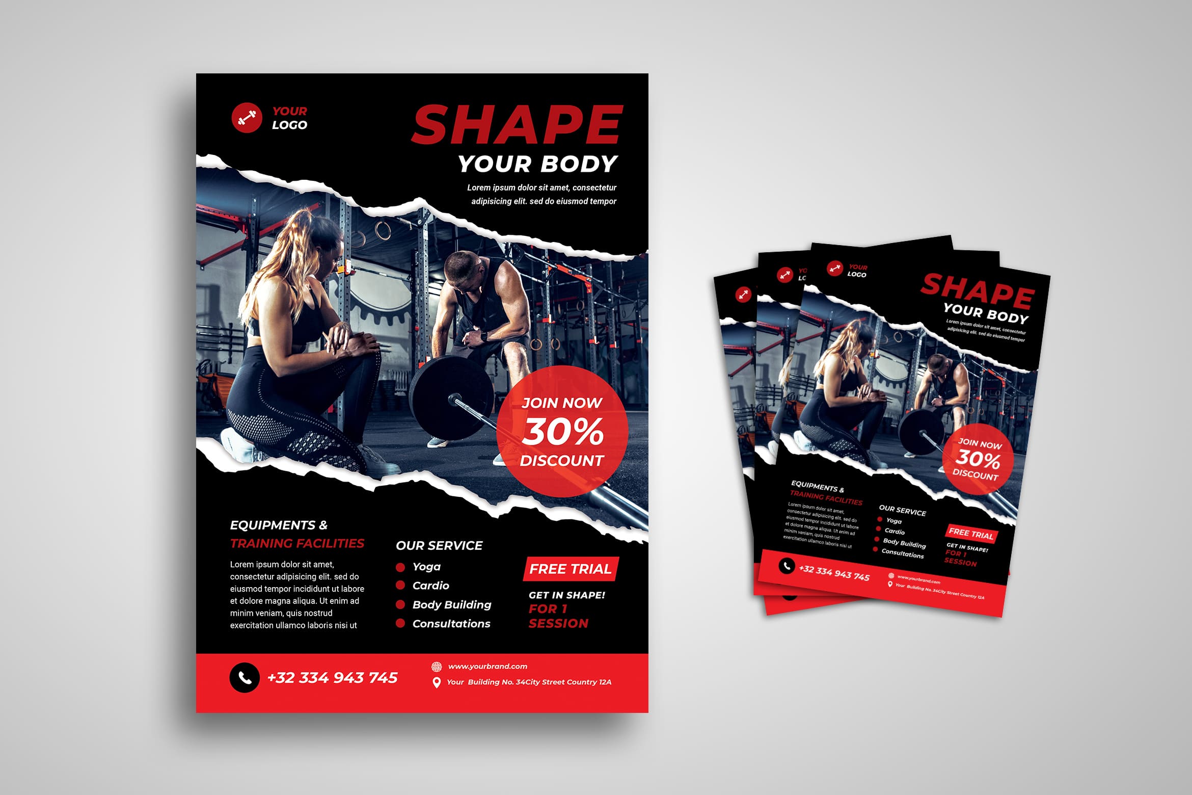 fitness training flyer