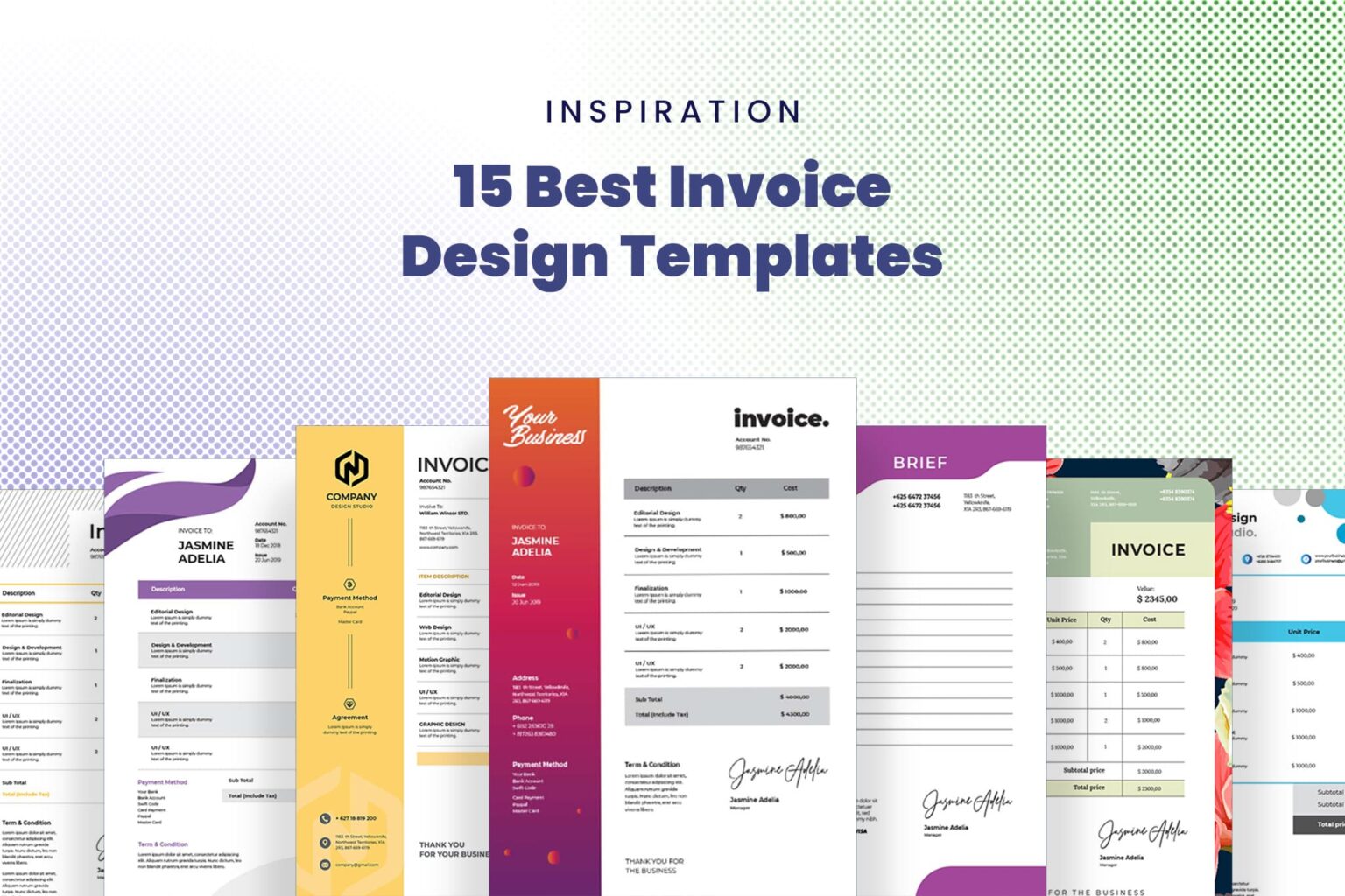 15 Best Invoice Design Templates - UI Creative