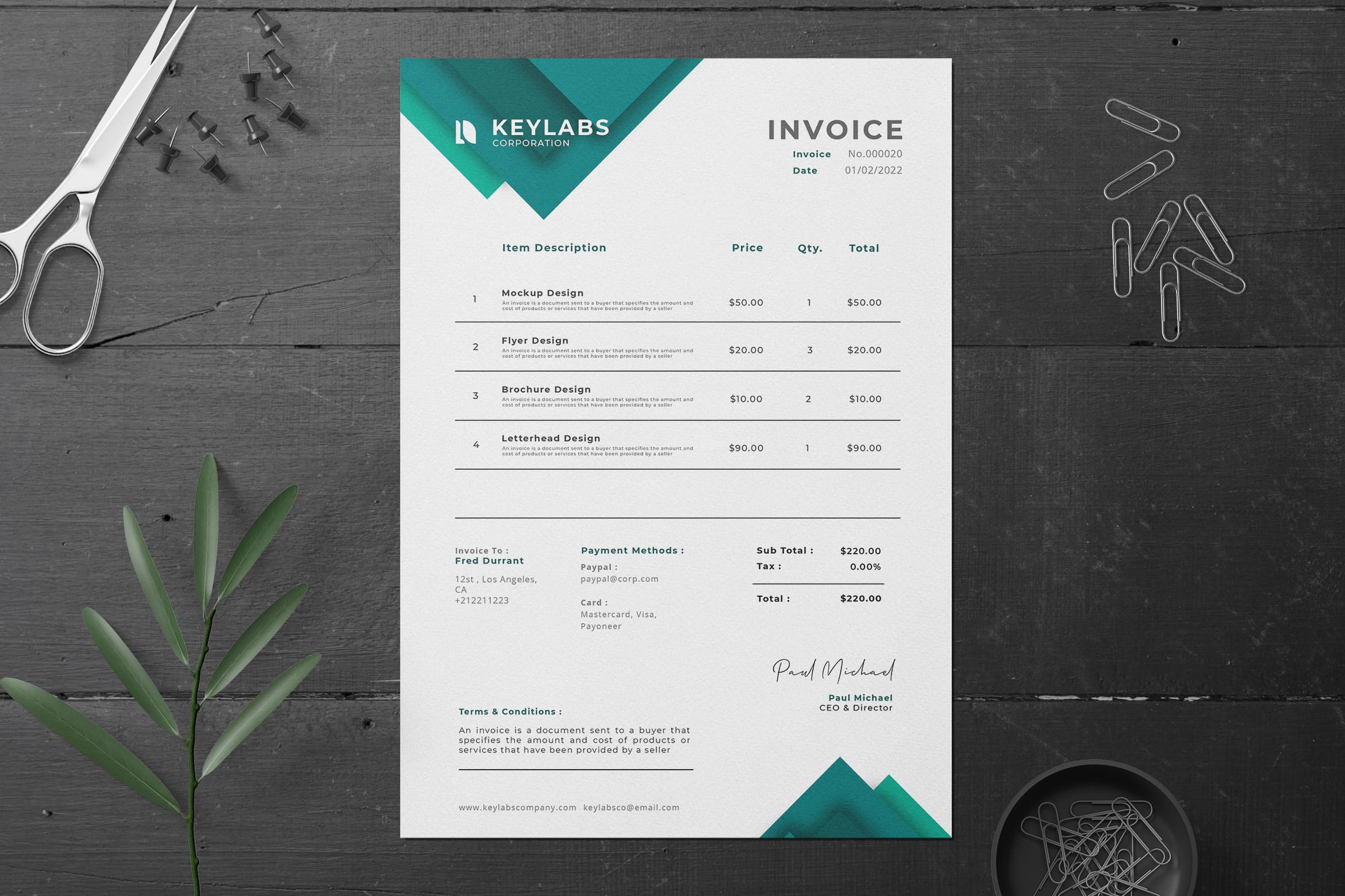 Invoice template