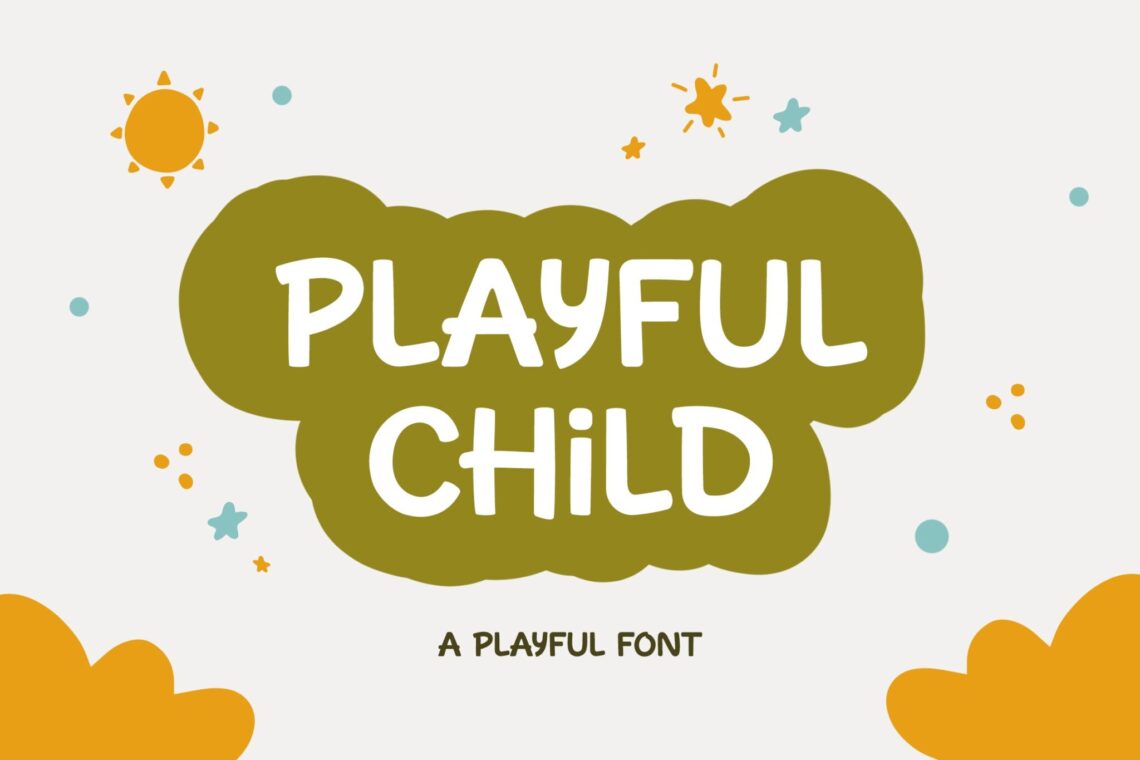 Playful child display font