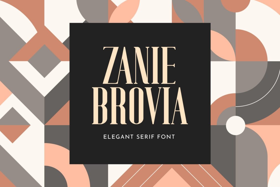 Zanie Brovia Display Serif Font - creative t shirt design ideas 