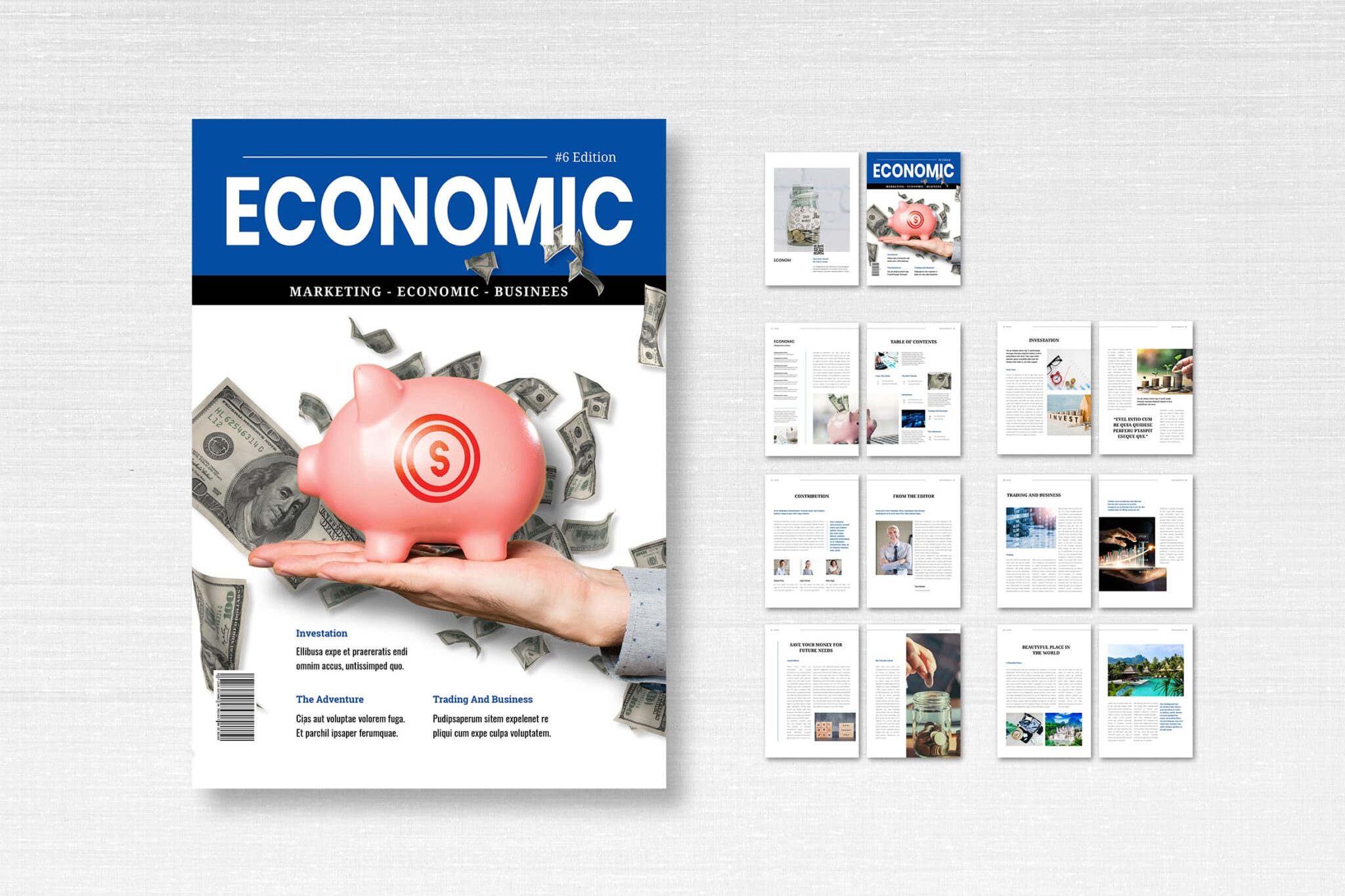 Economic Magazine Template