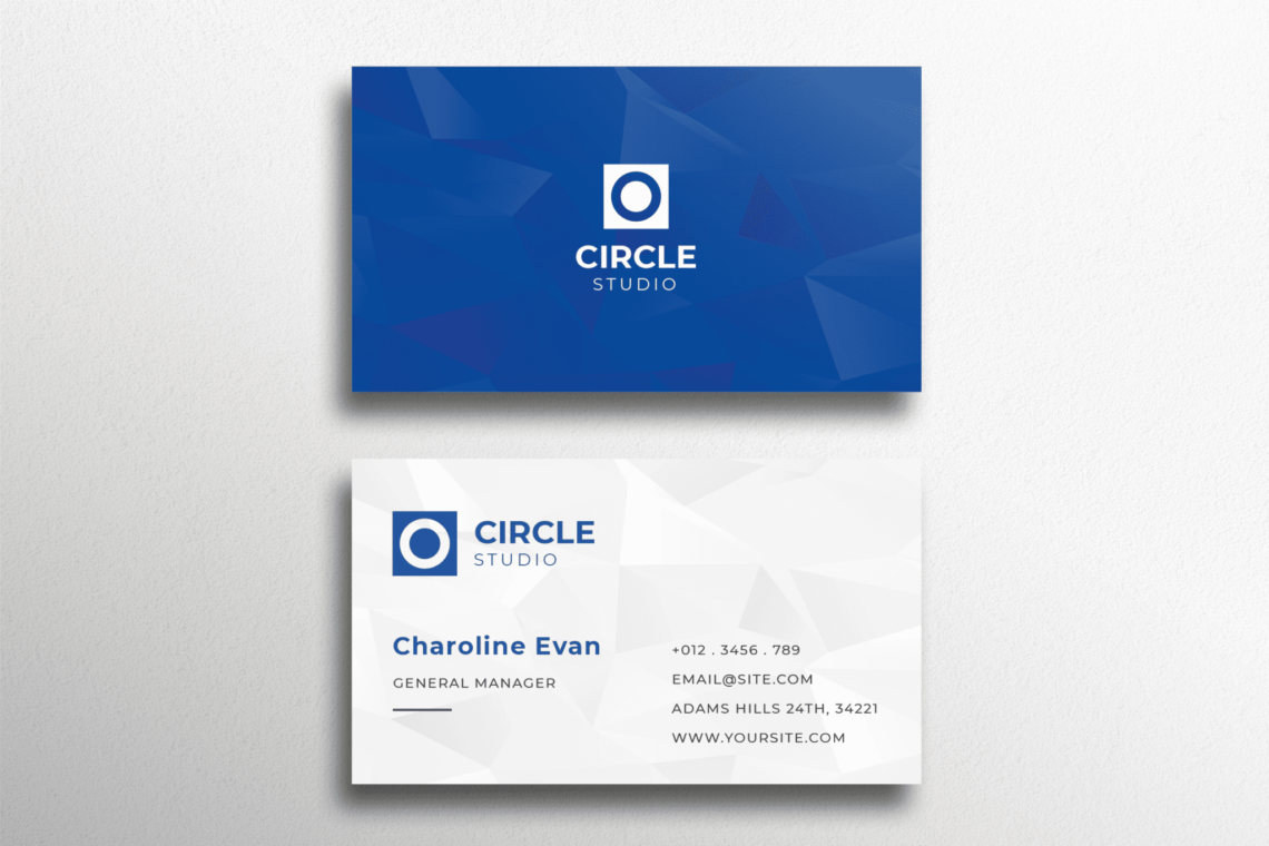 Blue Bold Design Business Card