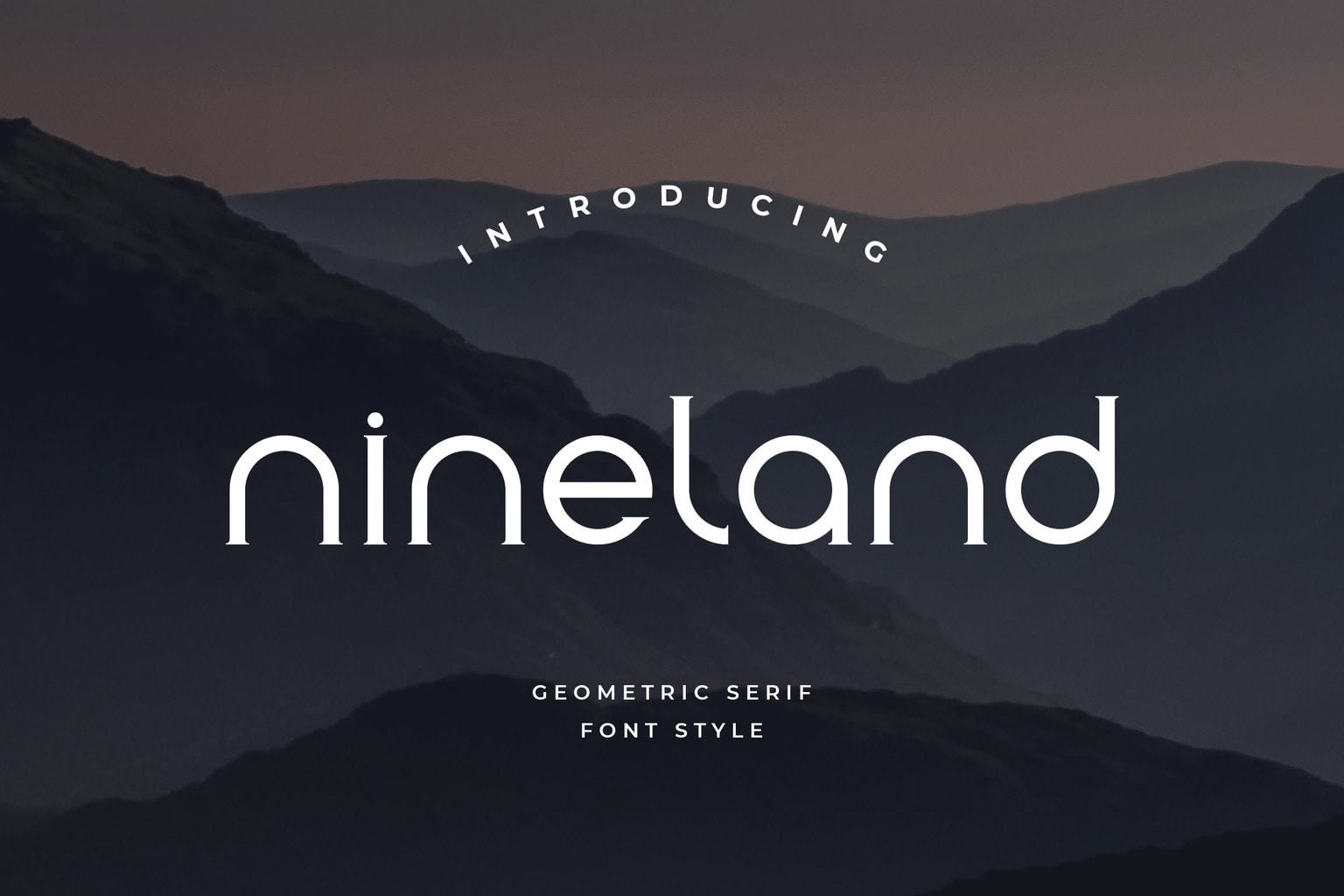 Nineland Modern Geometric Serif Font