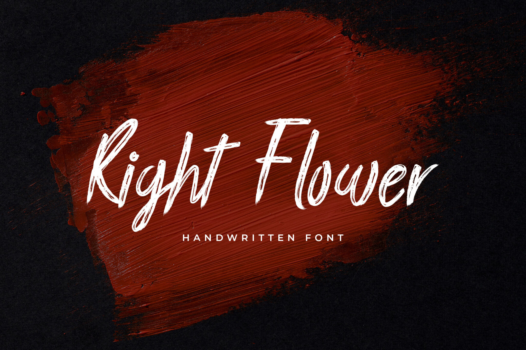 logo font - Right Flower Brush Handwritten Font