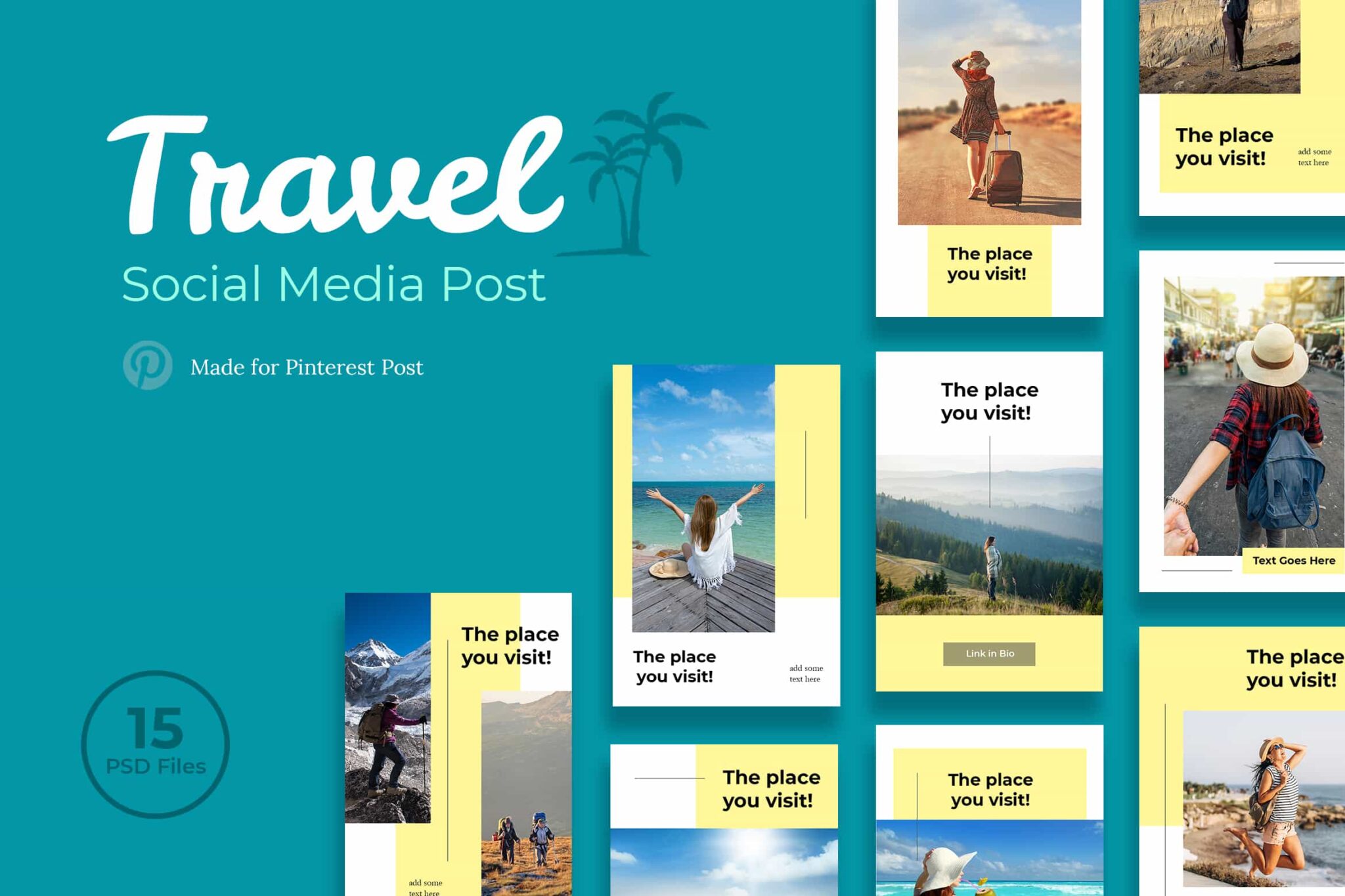 Travel Post Pinterest Template