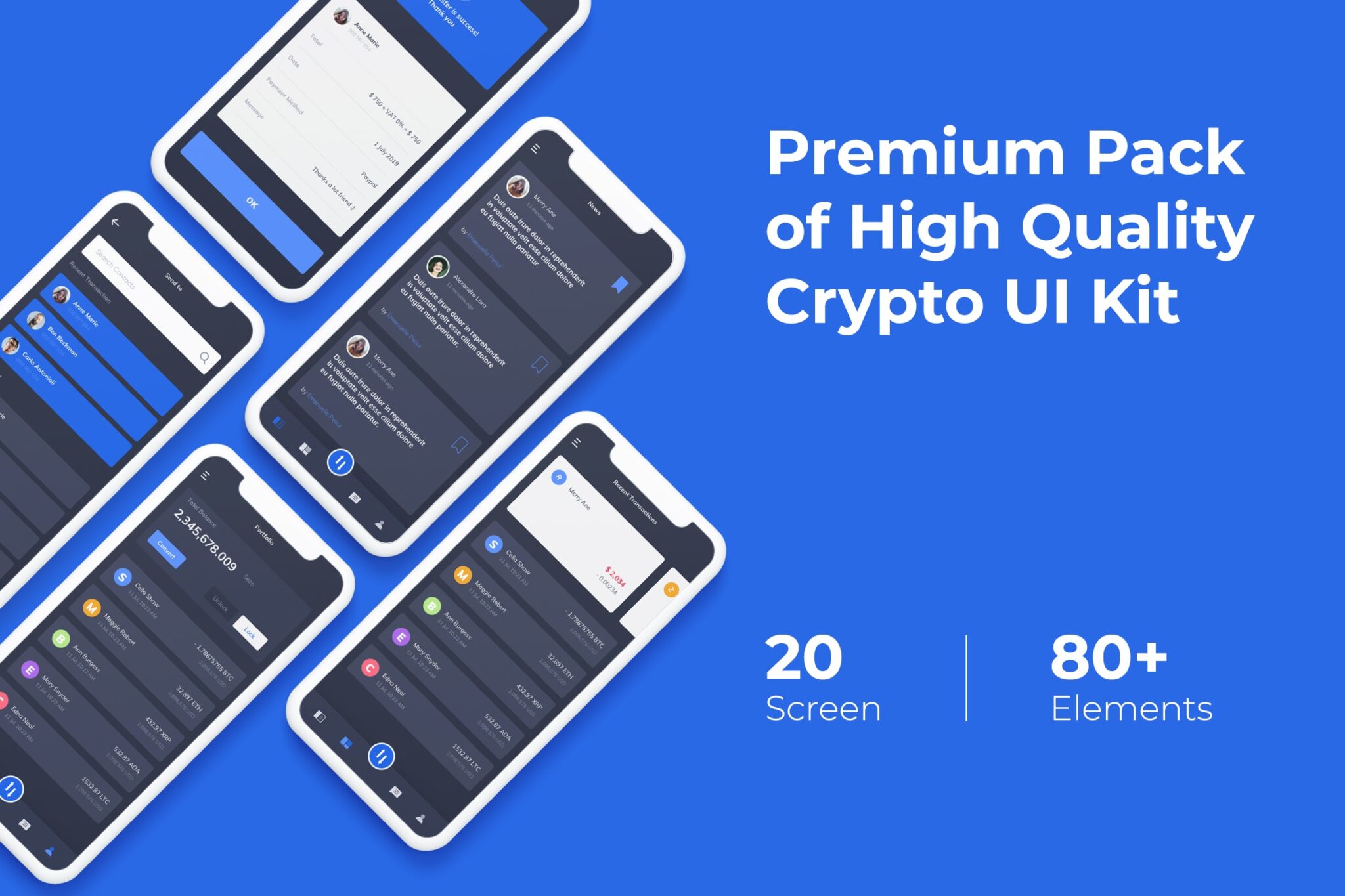 Crypto App Mobile UI KIT