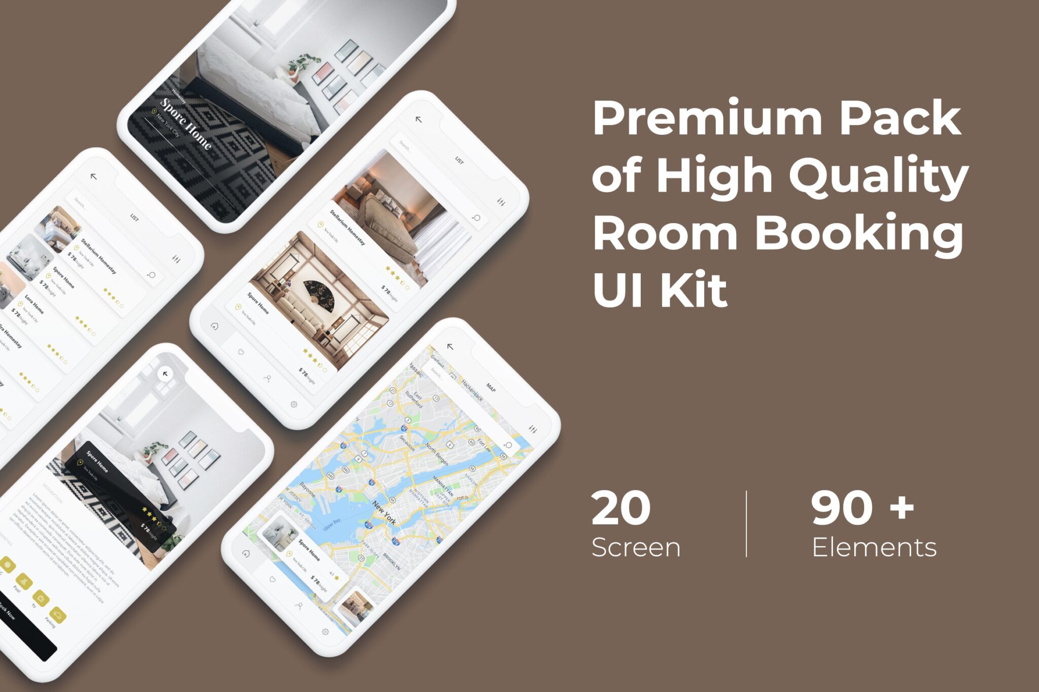 Room Booking App Mobile UI KIT