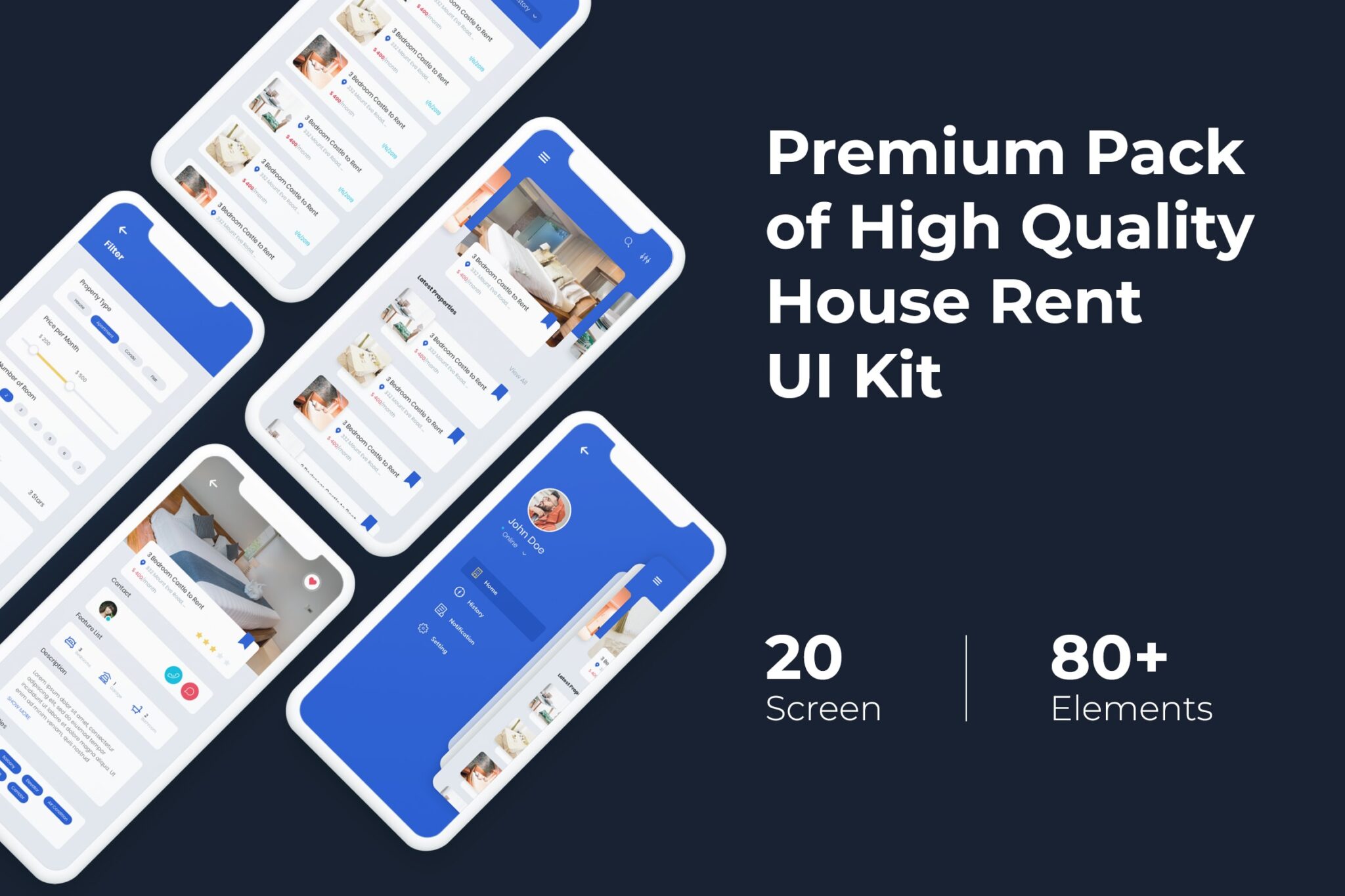 House Rent Mobile UI KIT