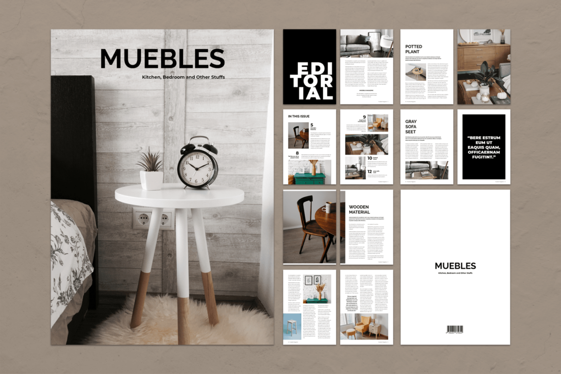 Magazine Template – Furniture Set - online magazine design